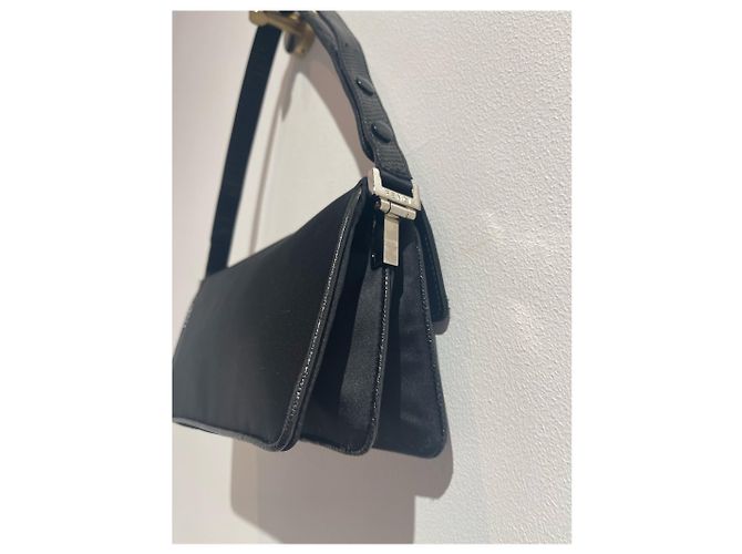 Baguette Borse FENDI T. Tessuto Nero - vista 7