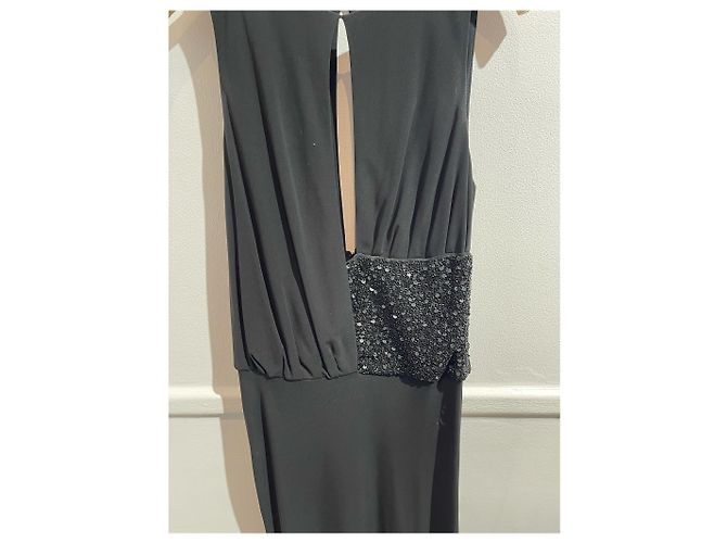HERVE LEGER Kleid T.International S Viskose Schwarz - Ansicht 2