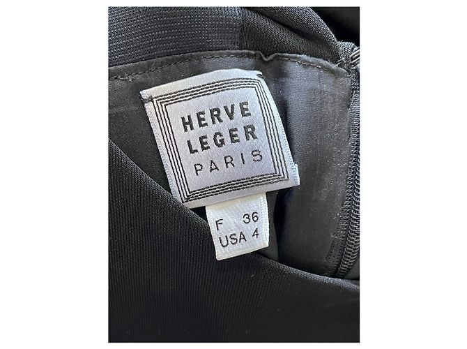 HERVE LEGER Kleid T.International S Viskose Schwarz - Ansicht 5