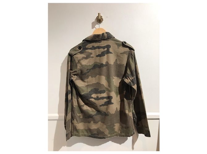 Chaqueta SAINT LAURENT T.International S Algodón Caqui - vista 3