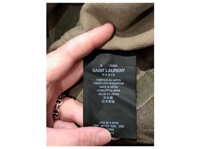 Chaqueta SAINT LAURENT T.International S Algodón Caqui - vista 5