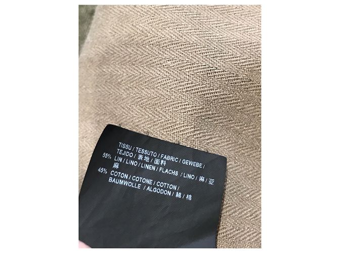 Chaqueta SAINT LAURENT T.International S Algodón Caqui - vista 6