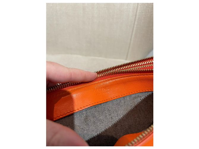Céline Bolsas CELINE T. Couro Laranja - vista 10
