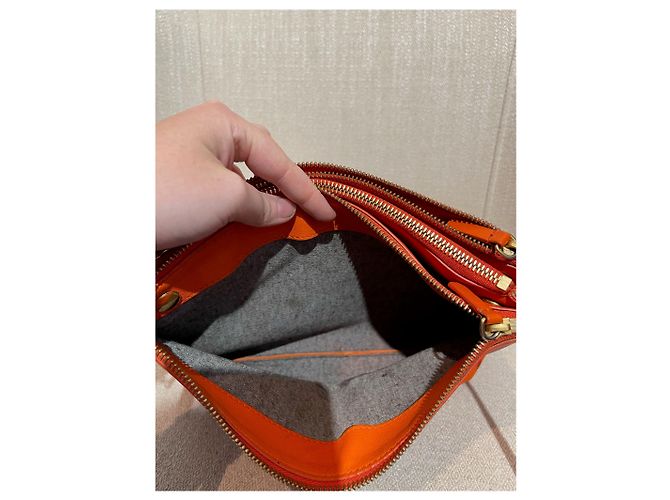 Céline Bolsas CELINE T. Couro Laranja - vista 11