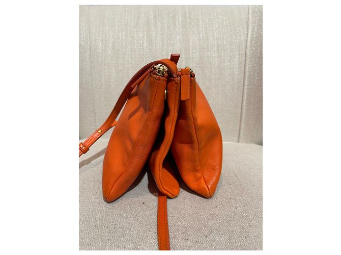 Céline Bolsas CELINE T. Couro Laranja - vista 4