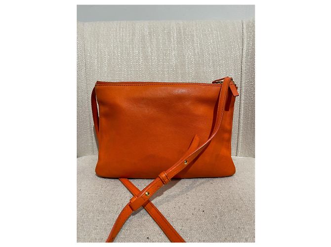 Céline Bolsas CELINE T. Couro Laranja - vista 5
