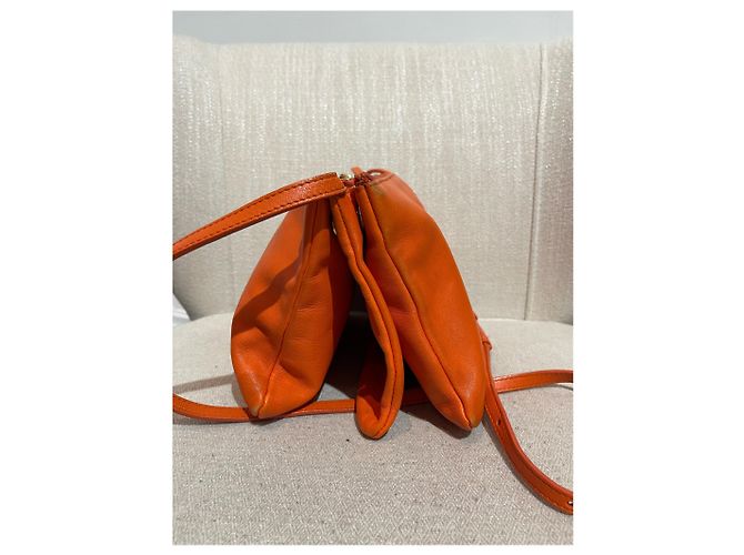 Céline Bolsas CELINE T. Couro Laranja - vista 6