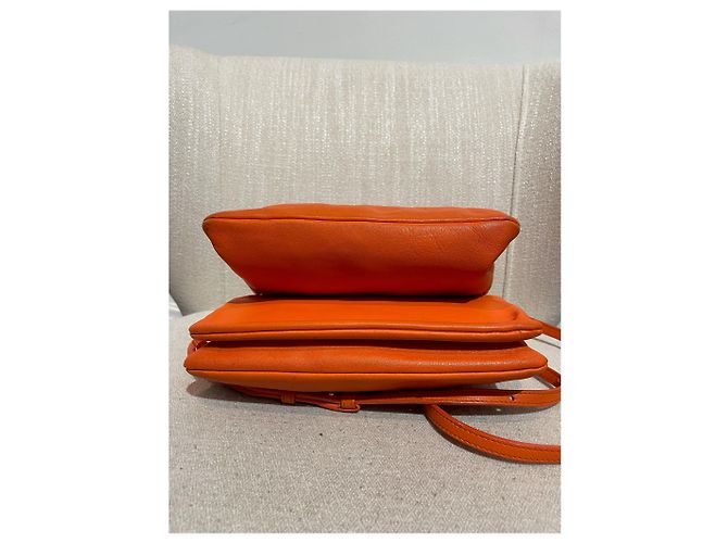 Céline Bolsas CELINE T. Couro Laranja - vista 8