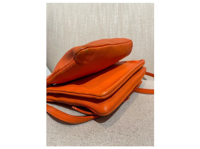Céline Bolsas CELINE T. Couro Laranja - vista 9