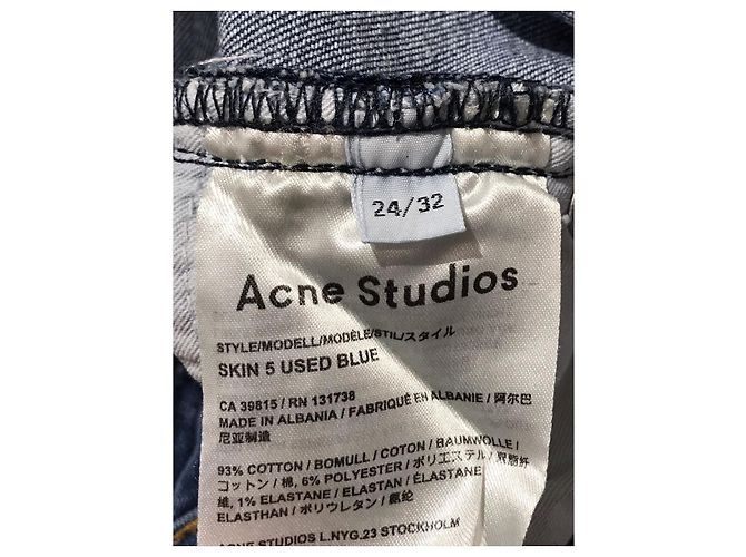 ACNE STUDIOS Jeans T.FR 34 Cotone Blu - vista 6