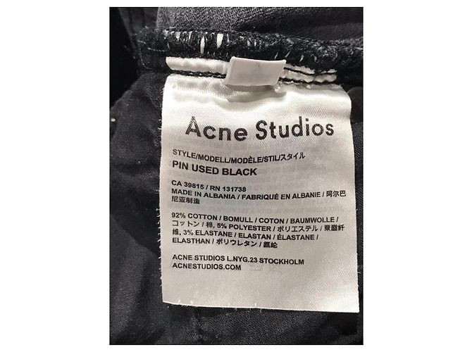 ACNE STUDIOS Jeans T.FR 34 Cotone Nero - vista 5