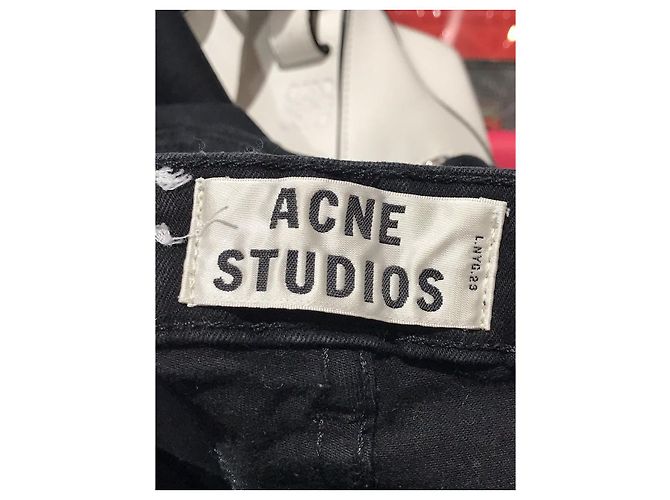 ACNE STUDIOS Jeans T.FR 34 Cotone Nero - vista 3
