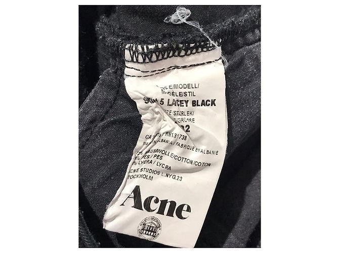 ACNE STUDIOS Jeans T.FR 34 Cotone Nero - vista 4
