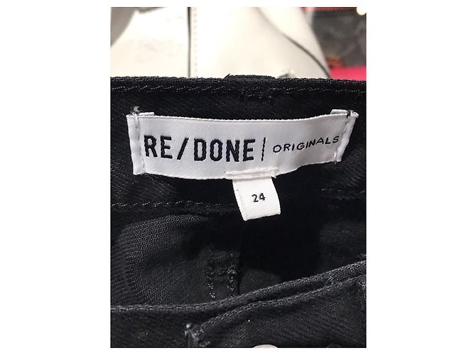RE/DONE Jeans T.US 24 Cotone Nero - vista 4