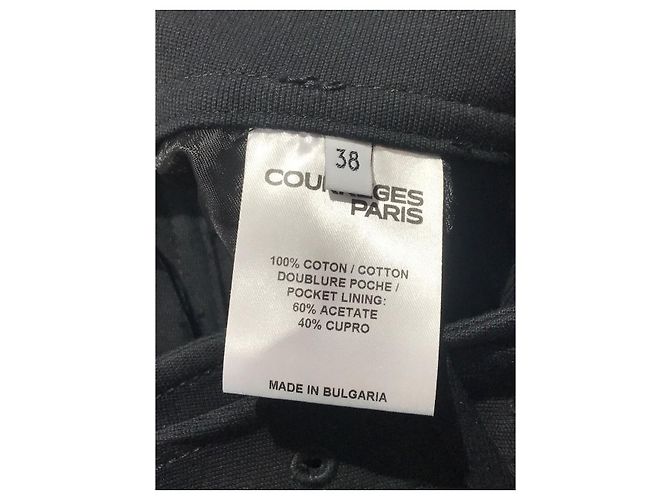 Pantalones COURREGES T.International M Algodón Negro - vista 6