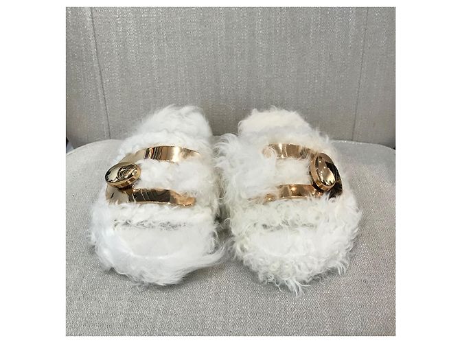 STELLA LUNA Mules e zoccoli T.EU 37 Pelliccia sintetica Bianco - vista 2