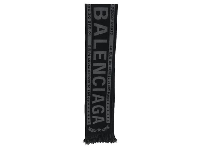 Sciarpe BALENCIAGA T. Lana Nero - vista 7