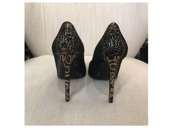 SAINT LAURENT Tacchi T.EU 39 Tessuto Nero - vista 3