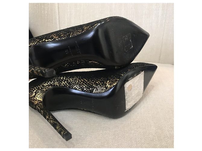 SAINT LAURENT Tacchi T.EU 39 Tessuto Nero - vista 4