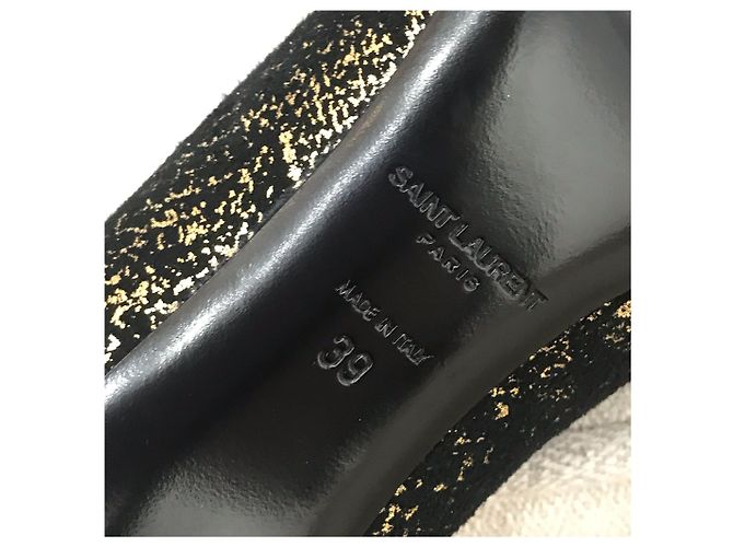 SAINT LAURENT Tacchi T.EU 39 Tessuto Nero - vista 5