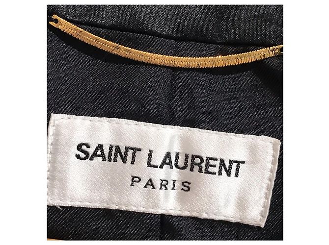 Abrigos SAINT LAURENT T.International S Piel sintética - vista 4