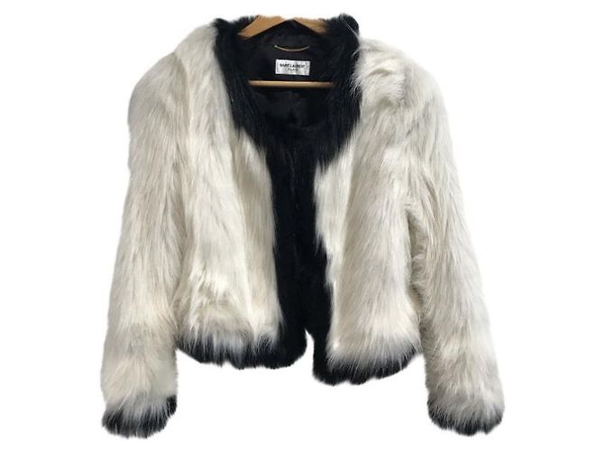 Abrigos SAINT LAURENT T.International S Piel sintética - vista 7