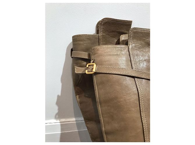Chloé Botas CHLOE T.EU 36 Cuero Beige - vista 2