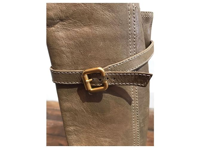 Chloé Botas CHLOE T.EU 36 Cuero Beige - vista 4