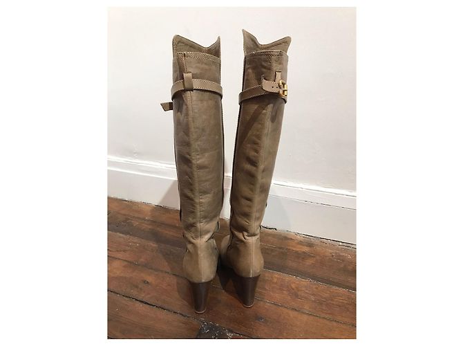 Chloé Botas CHLOE T.EU 36 Cuero Beige - vista 5