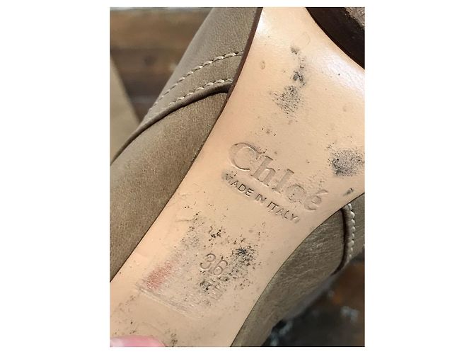 Chloé Botas CHLOE T.EU 36 Cuero Beige - vista 8