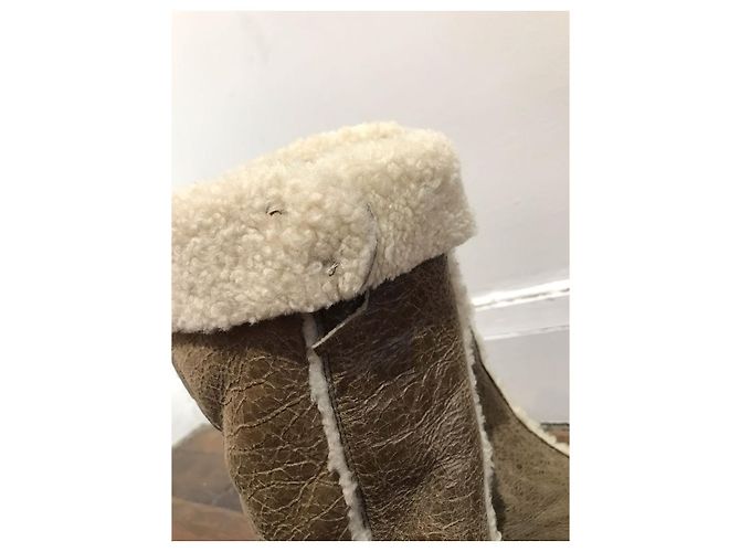 Botas PRADA T.EU 37 Cuero Beige - vista 2