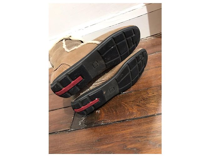 Botas PRADA T.EU 37 Cuero Beige - vista 6