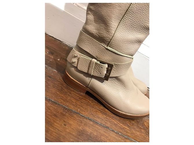 Chloé Botas CHLOE T.EU 36 Cuero Beige - vista 2