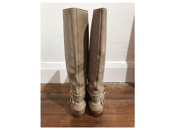 Chloé Botas CHLOE T.EU 36 Cuero Beige - vista 6
