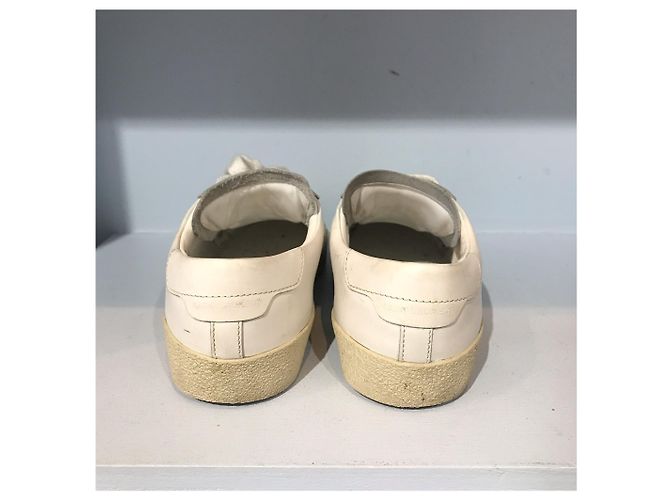 Sneakers SAINT LAURENT T.EU 38 Pelle Bianco - vista 4
