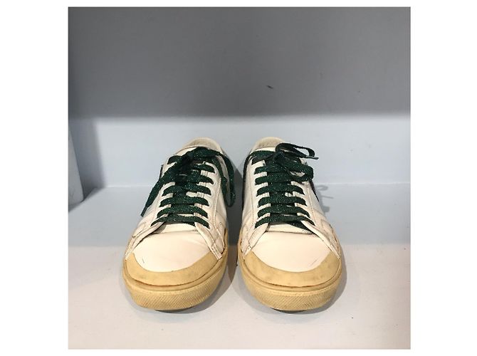 Sneaker SAINT LAURENT T.EU 40 Leder Weiß - Ansicht 2