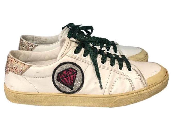 Sneaker SAINT LAURENT T.EU 40 Leder Weiß - Ansicht 7