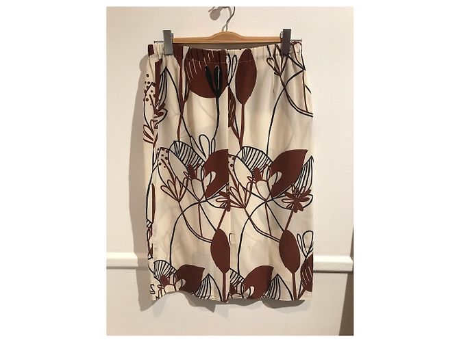 Faldas MARNI T.International L Seda Crudo - vista 3
