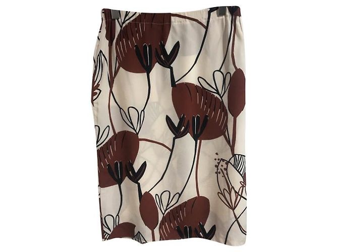 Faldas MARNI T.International L Seda Crudo - vista 7