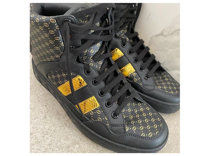 Sneakers GUCCI T.EU 39 Pelle Nero - vista 4