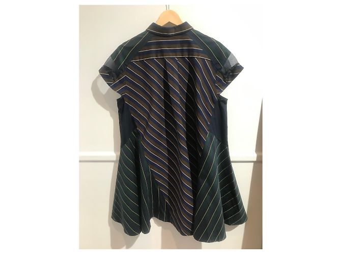 Vestidos SACAI T.International S Algodón Azul marino - vista 5
