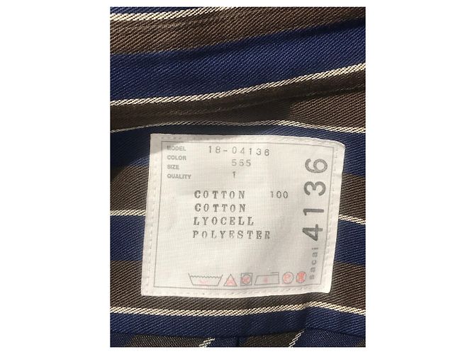 Vestidos SACAI T.International S Algodón Azul marino - vista 6