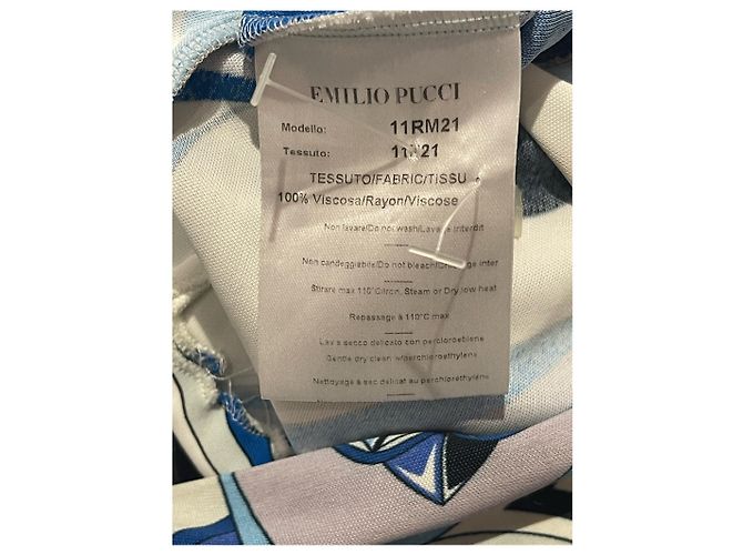 EMILIO PUCCI Kleider T.International L Viskose Blau - Ansicht 10