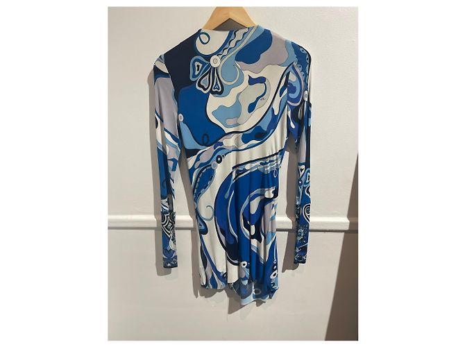 EMILIO PUCCI Kleider T.International L Viskose Blau - Ansicht 2