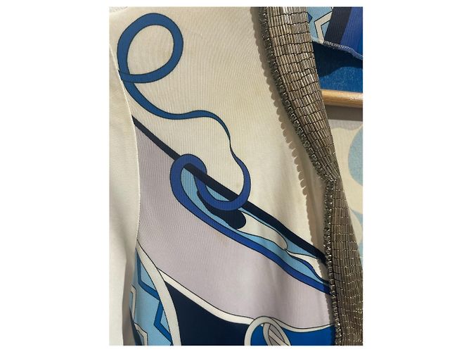 EMILIO PUCCI Kleider T.International L Viskose Blau - Ansicht 3
