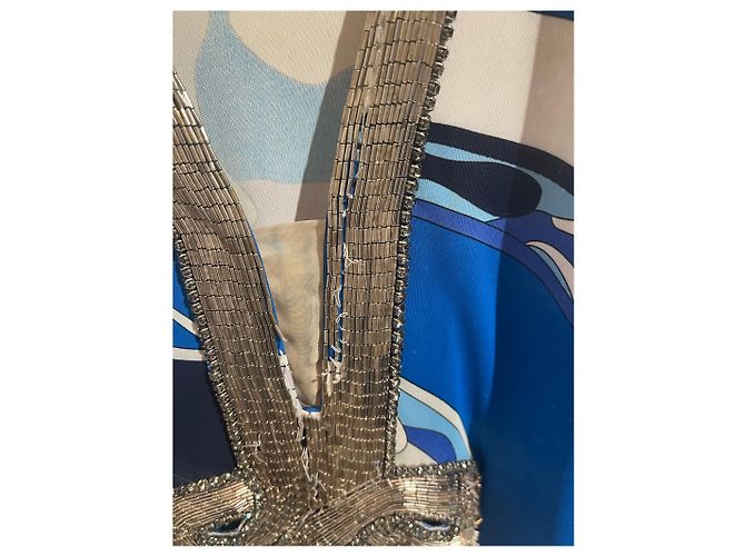 EMILIO PUCCI Kleider T.International L Viskose Blau - Ansicht 4