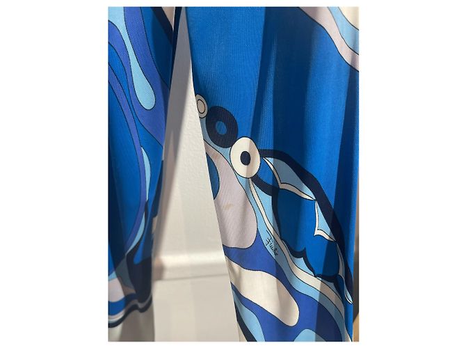 EMILIO PUCCI Kleider T.International L Viskose Blau - Ansicht 7