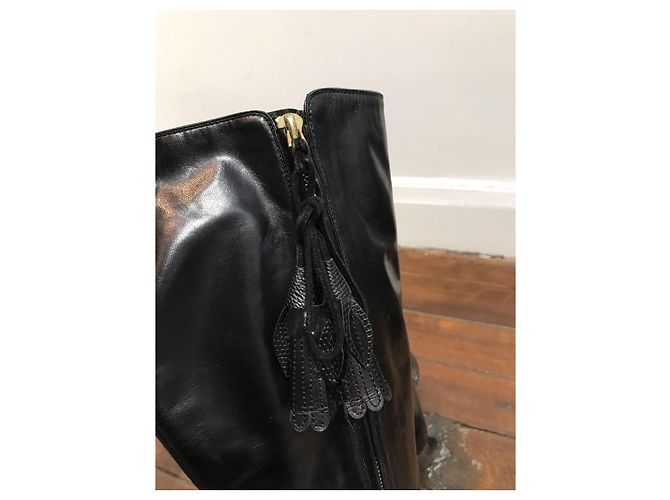 Botas LOUIS VUITTON T.EU 37.5 Cuero Negro - vista 3