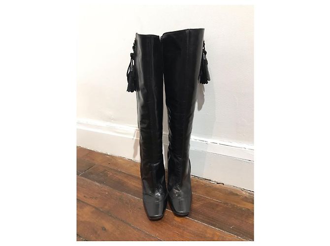 Botas LOUIS VUITTON T.EU 37.5 Cuero Negro - vista 5