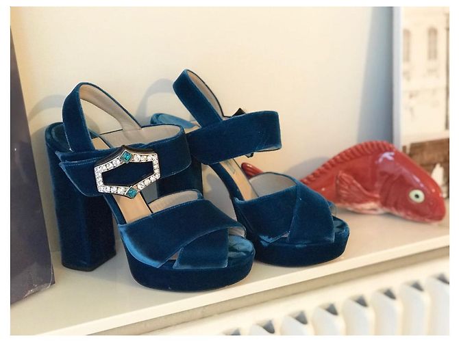 PRADA Sandalen T.EU 37 Samt - Ansicht 7